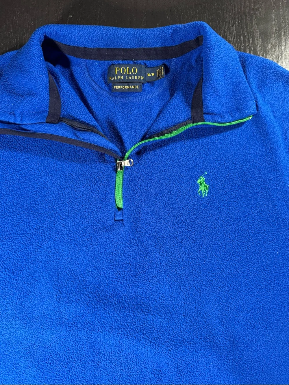 Polo Ralph Lauren Performance Blue Fleece Quarter Zip Pullover Men’s M